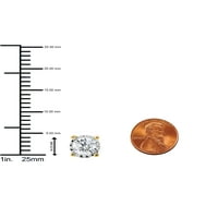 Империал 1 2К ТДВ диамант чудо плоча пасианс обеци Стъд в Стерлингово Сребро с покритие жълто злато