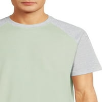 Мъжка и едра Мъжка тениска с къс ръкав реглан, 2-пакет