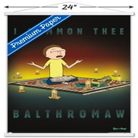 Рик и Морти - Плакат за стена Balthromaw с дървена магнитна рамка, 22.375 34