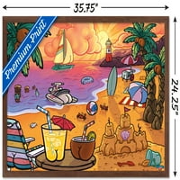 Брайън Кук: Бутс върху нещата - плакат за стена на плажа, 22.375 34 рамки