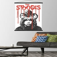 Стенните плакати на логото на Stooges - Bleeding с дървена магнитна рамка, 22.375 34
