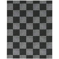 Черен сив сизал зона килим с ТПР